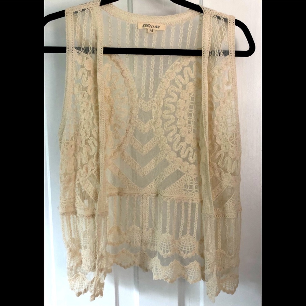 NWOT Lace Rebellion Vest